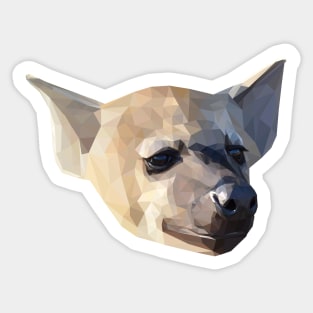 Low Poly Hyena Head Sticker